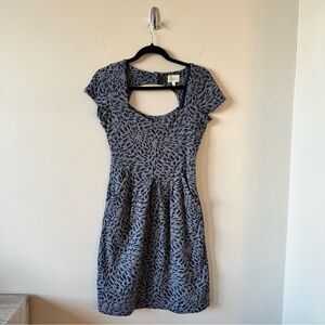 anthropologie black and white heart dress New! Anthropologie Black Motif With White Hearts Sweetheart Dress Size M